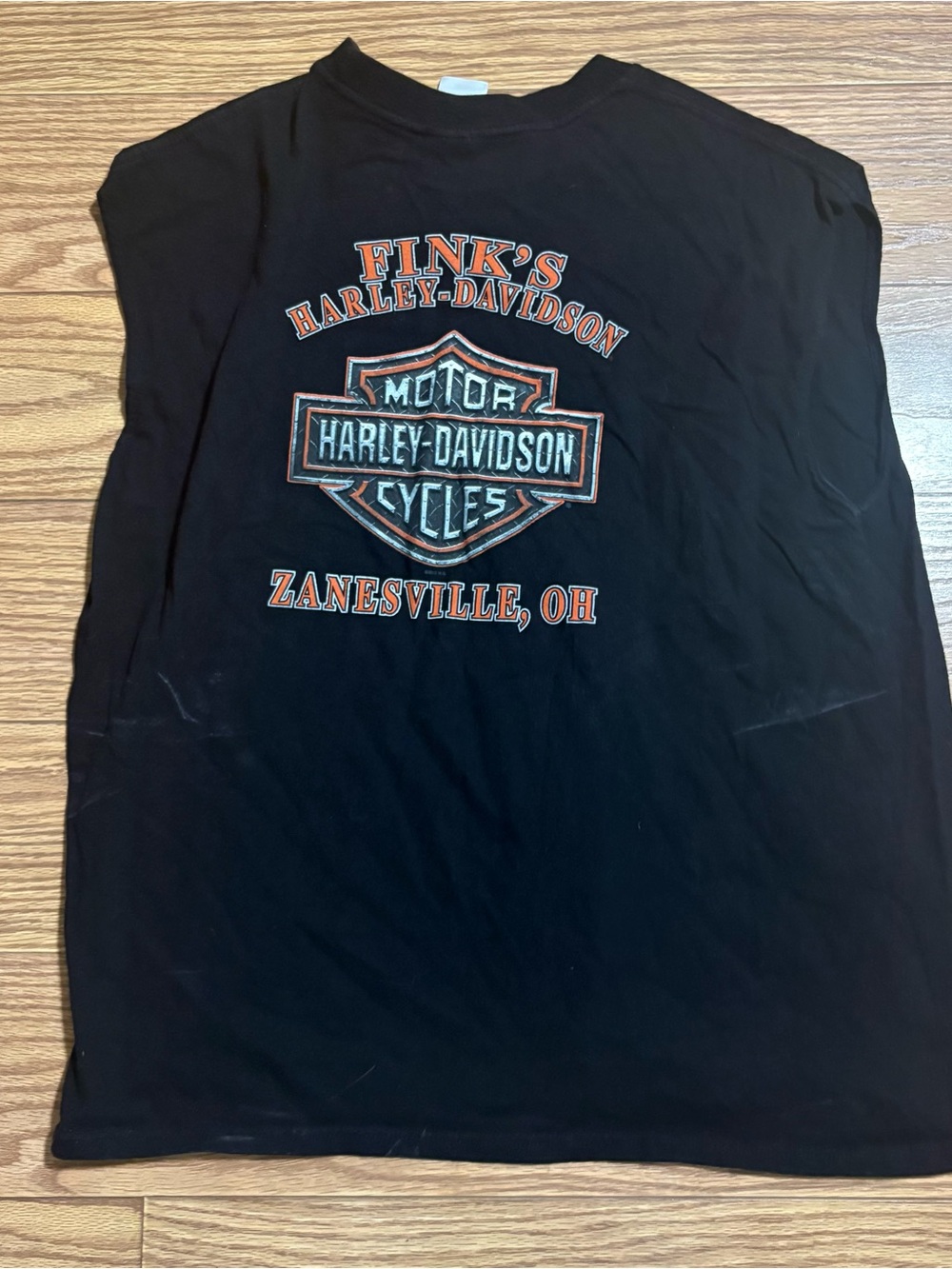Vintage Harley Davidson Motorcycles Double Sided Tank Top Ohio Biker XL - Picture 11 of 12